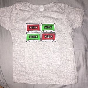 Retro cassette tee for baby